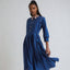 Persian Blue Embroidered Midi Dress