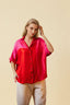 Crimson Chic Button-Up