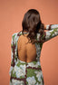 Floral Enchantment Backless Dress